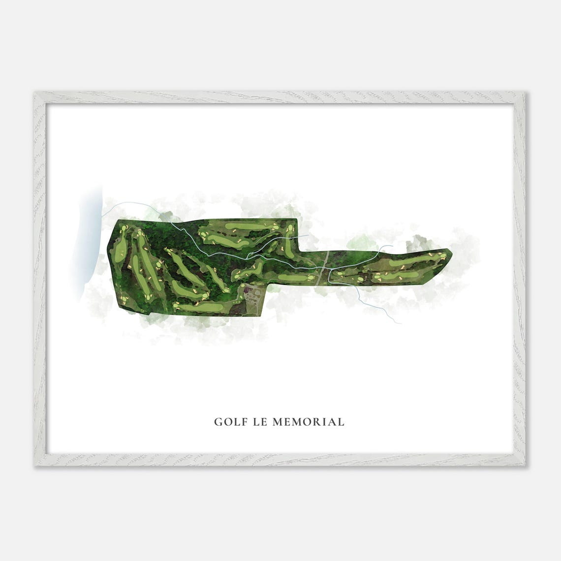 Golf Le Memorial Canada Classic Watercolor Course Map Poster - Image 3