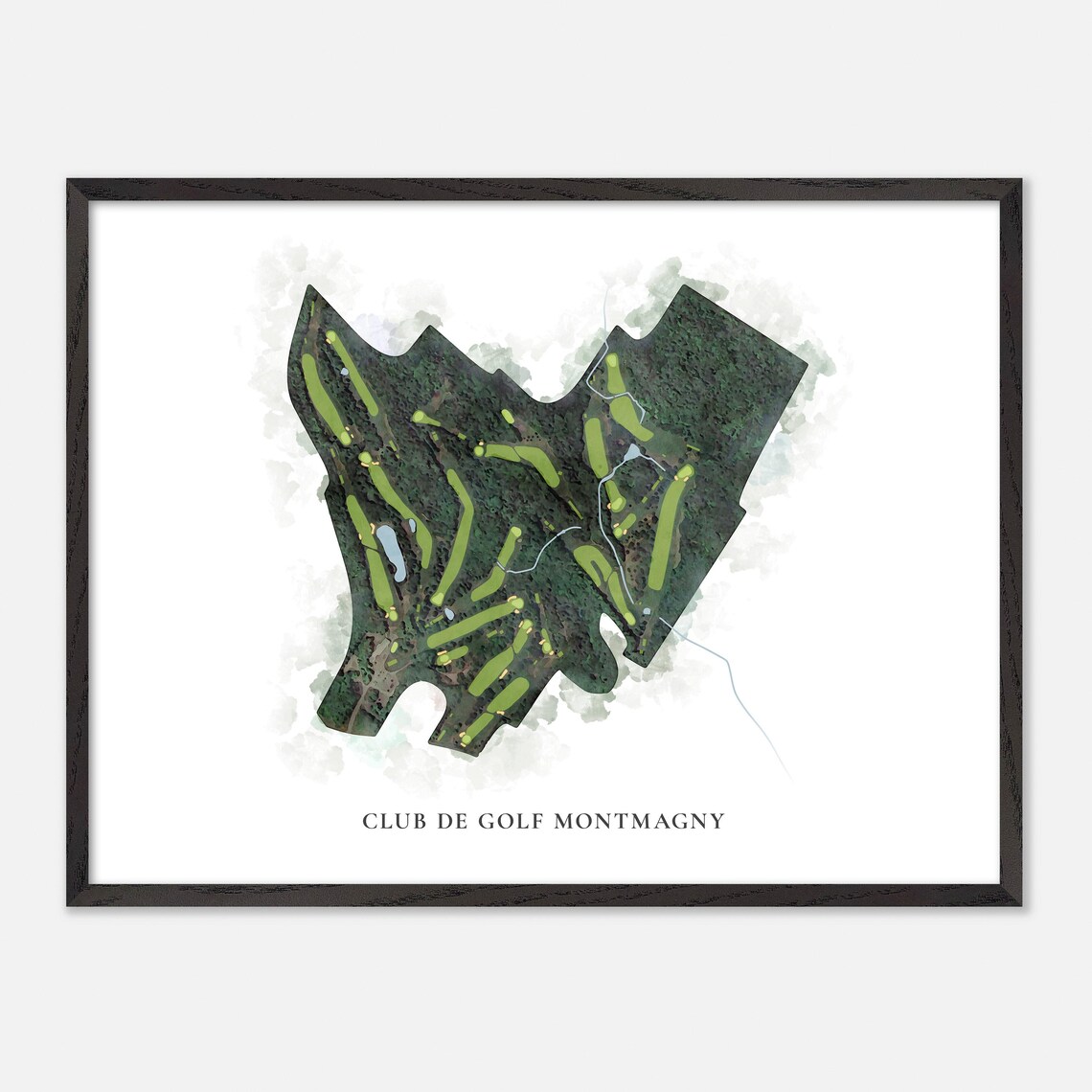 Club de Golf Montmagny Montmagny Canada Classic Watercolor Course Map Poster - Image 4
