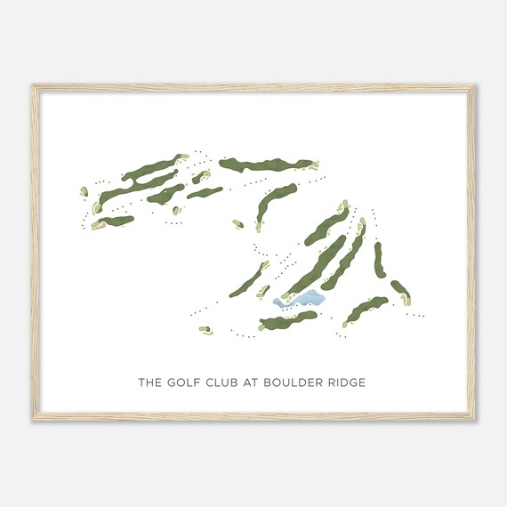The Golf Club At Boulder Ridge California Modern Watercolor Map Golfer Gift Golf Wall Art Golf Poster Print Course Layout