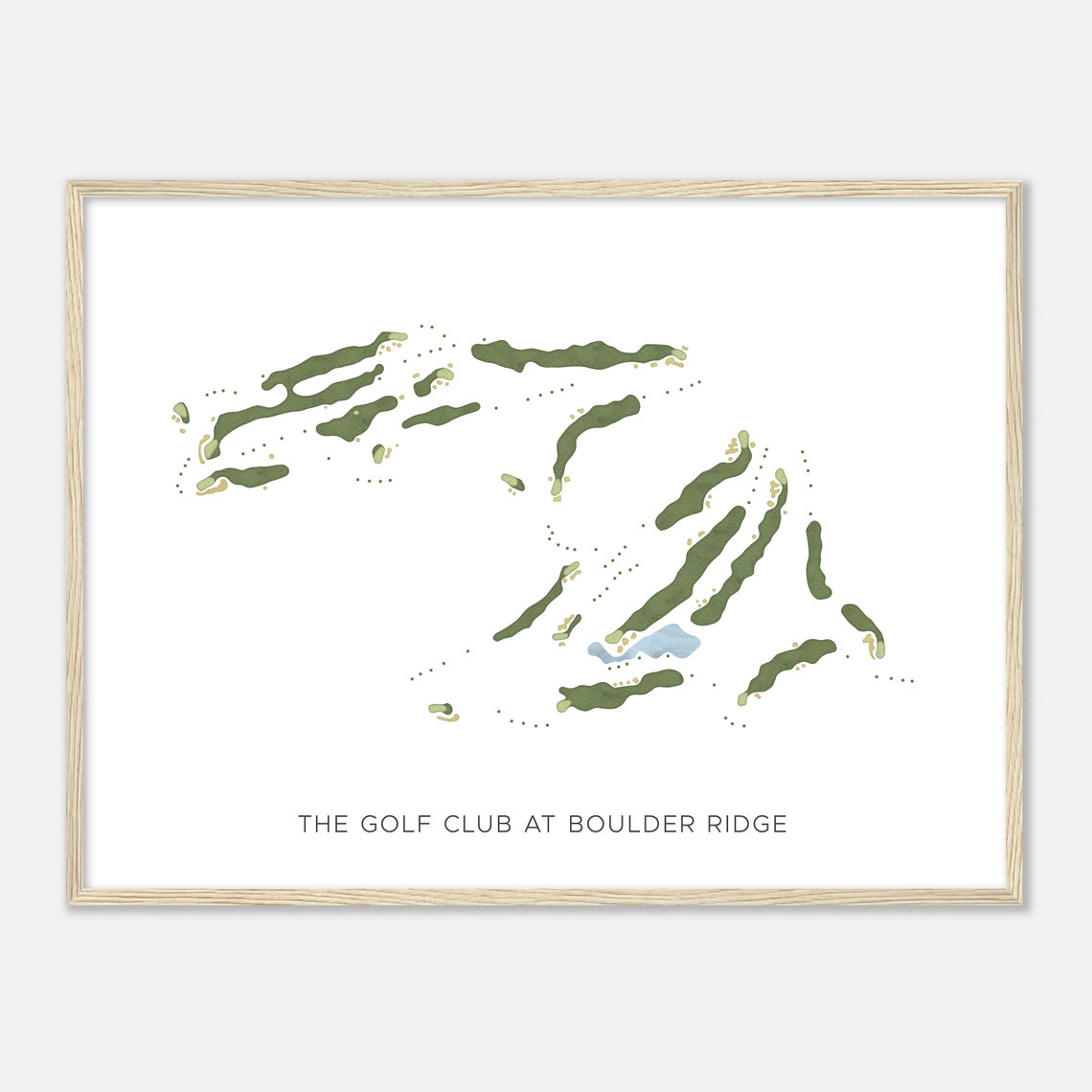 The Golf Club at Boulder Ridge Minimalist Golf Course Map Print