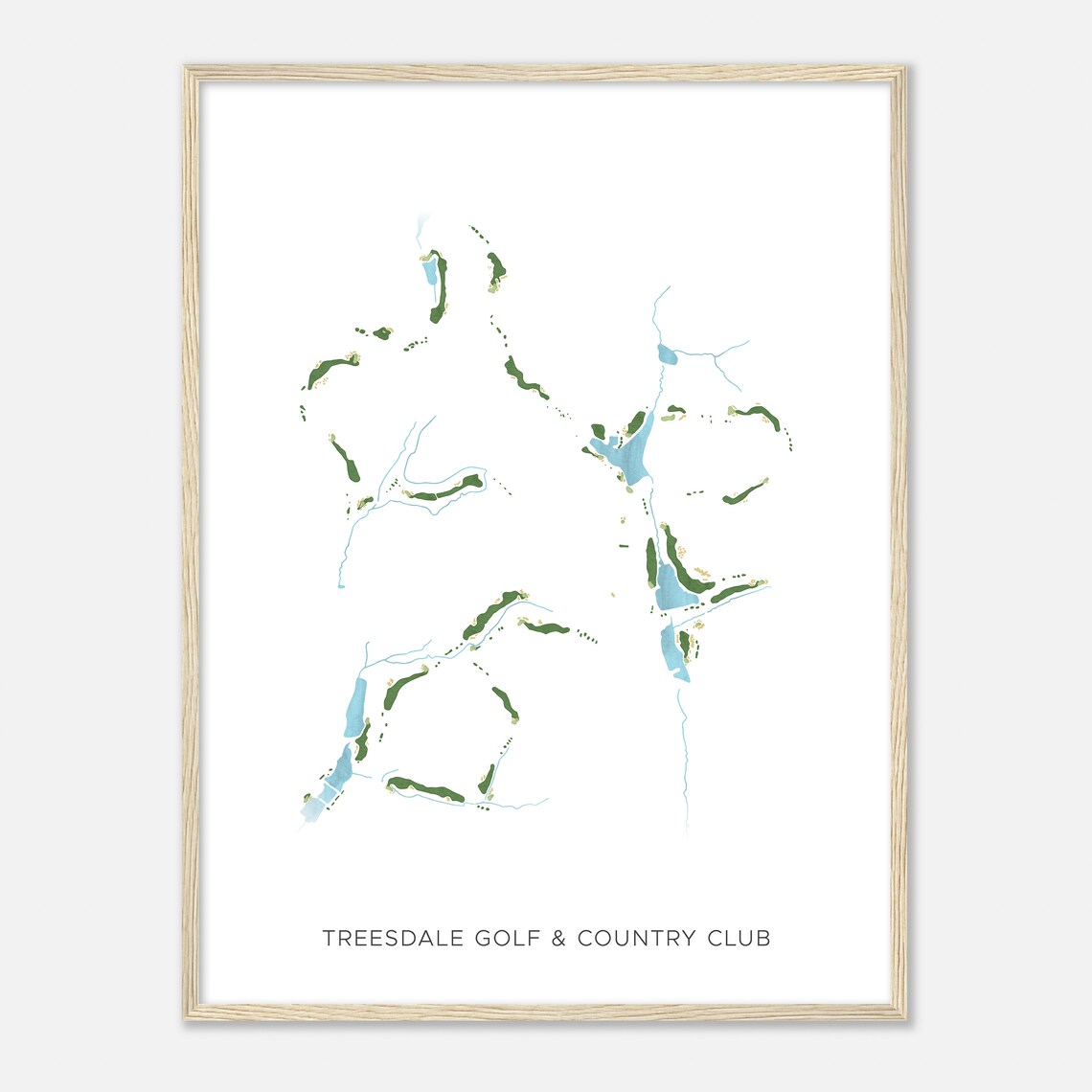 Treesdale Golf and Country Club Pennsylvania Modern Watercolor Poster - Image 2