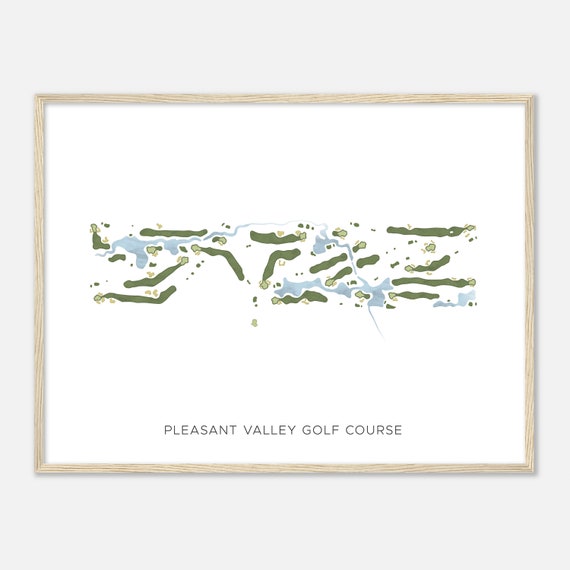 Pleasant Valley Golf Course Iowa Modern Watercolor Map Golfer Gift Golf Wall Art Golf Poster Print Course Layout