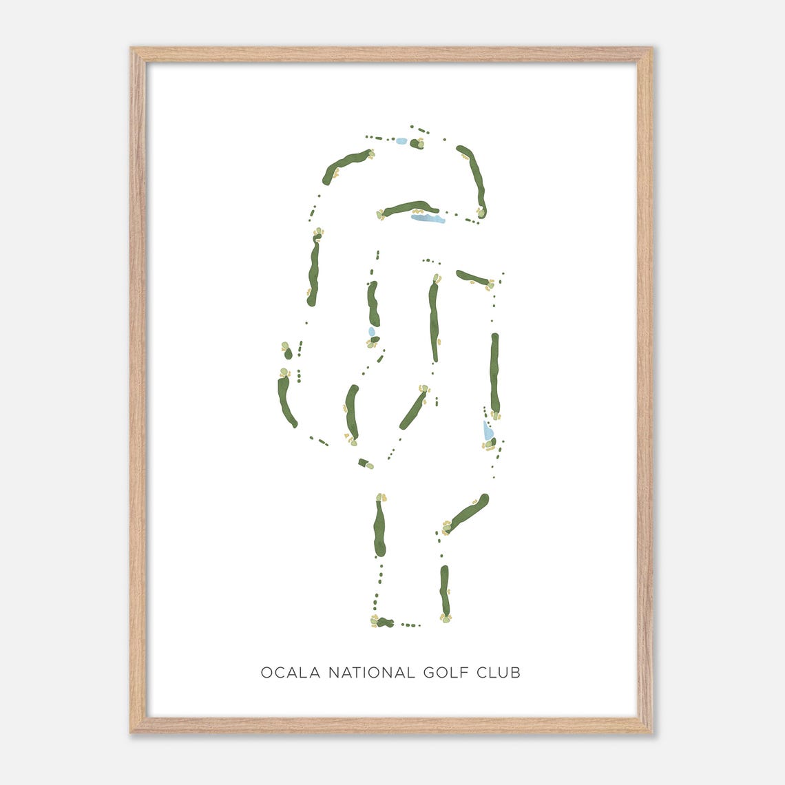 Ocala National Golf Club Modern Minimalist Watercolor Map Poster - Image 6