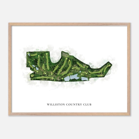 Williston Country Club In Williston Vermont Classic Watercolor Map Golfer Gift Golf Wall Art Golf Poster Print Course Layout