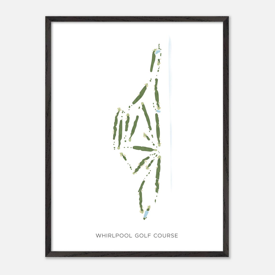 Whirlpool Golf Course Modern Minimalist Watercolor Layout Poster - Image 2
