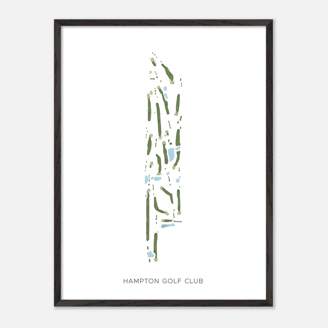 Hampton Golf Club Canada Modern Minimalist Course Map Poster - Image 2
