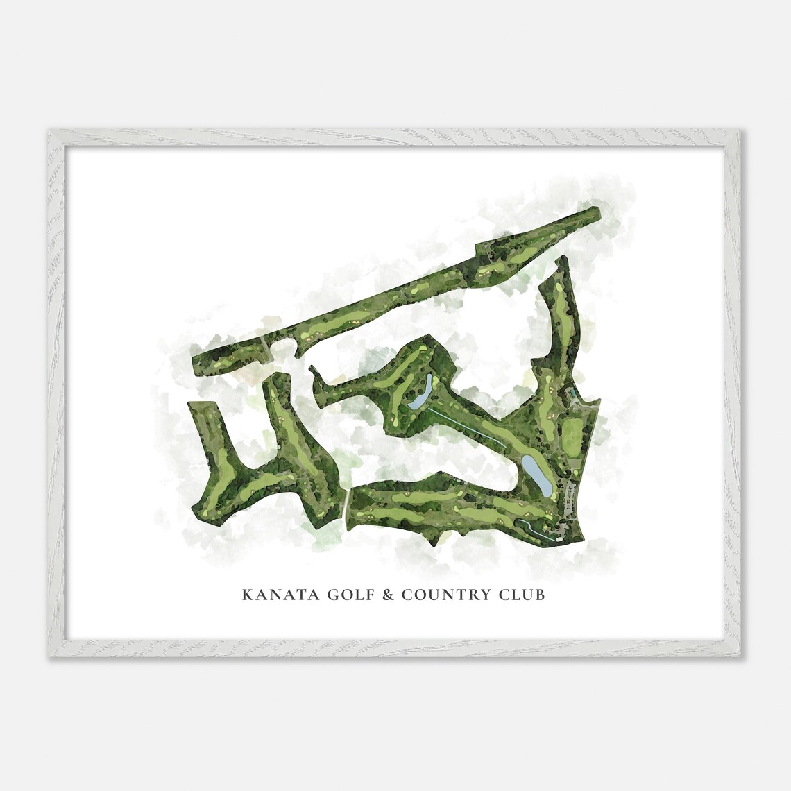 Kanata Golf & Country Club Canada Classic Watercolor Map Poster - Image 3