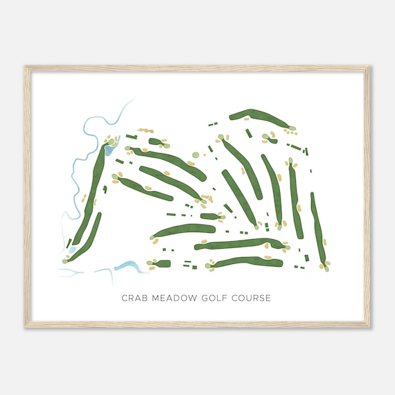 Crab Meadow Golf Course New York Modern Watercolor Map Golfer Gift Golf Wall Art Golf Poster Print Course Layout