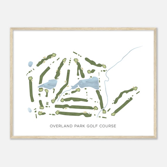 Overland Park Golf Course Kansas Modern Watercolor Map Golfer Gift Golf Wall Art Golf Poster Print Course Layout