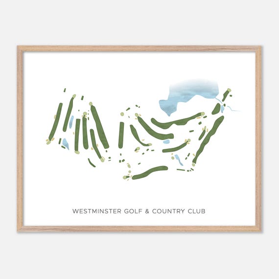 Westminster Golf Country Club In Westminster Massachusetts Modern Watercolor Map Golfer Gift Golf Wall Art Golf Poster Print