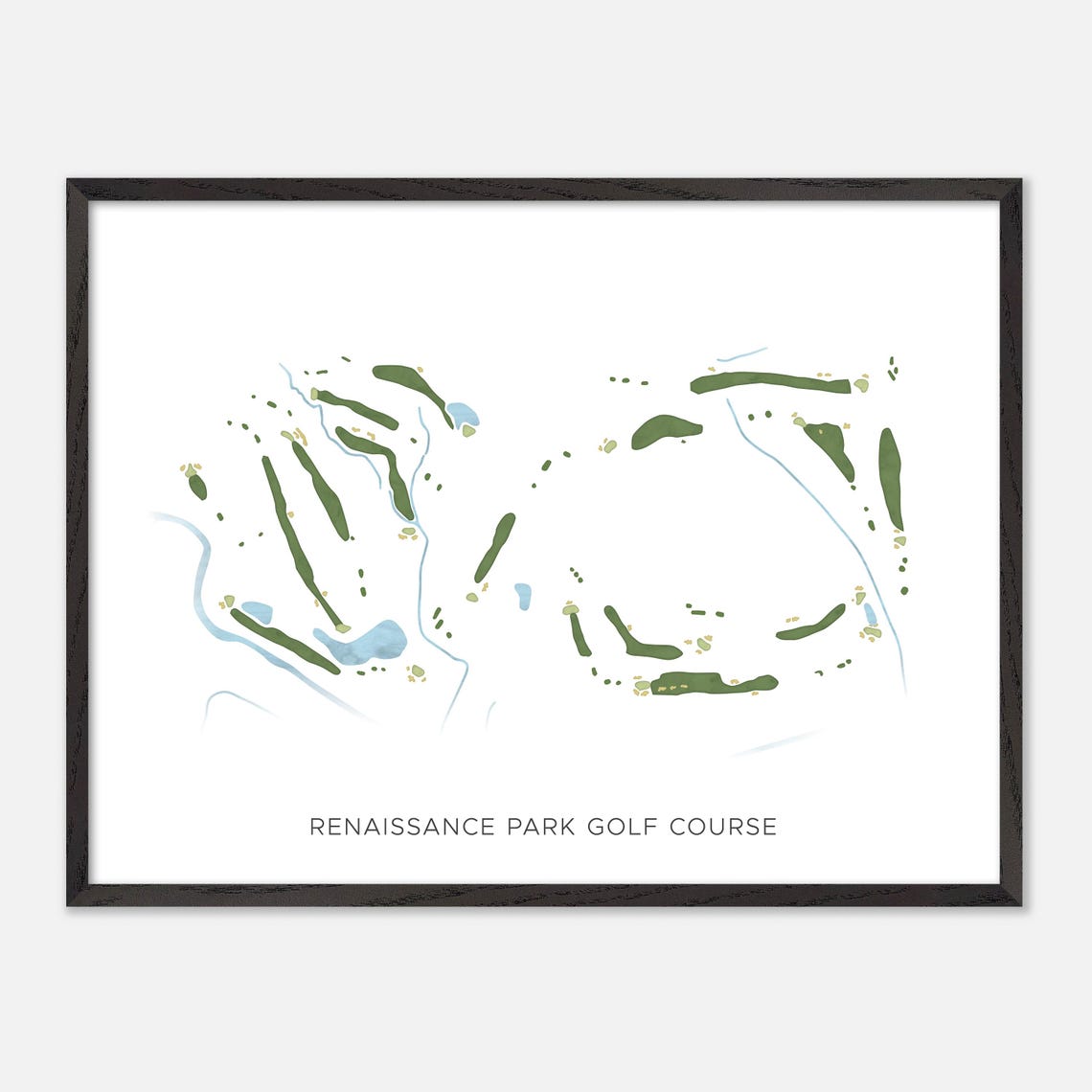 Renaissance Park Golf Course Charlotte NC Minimalist Map Poster - Image 5