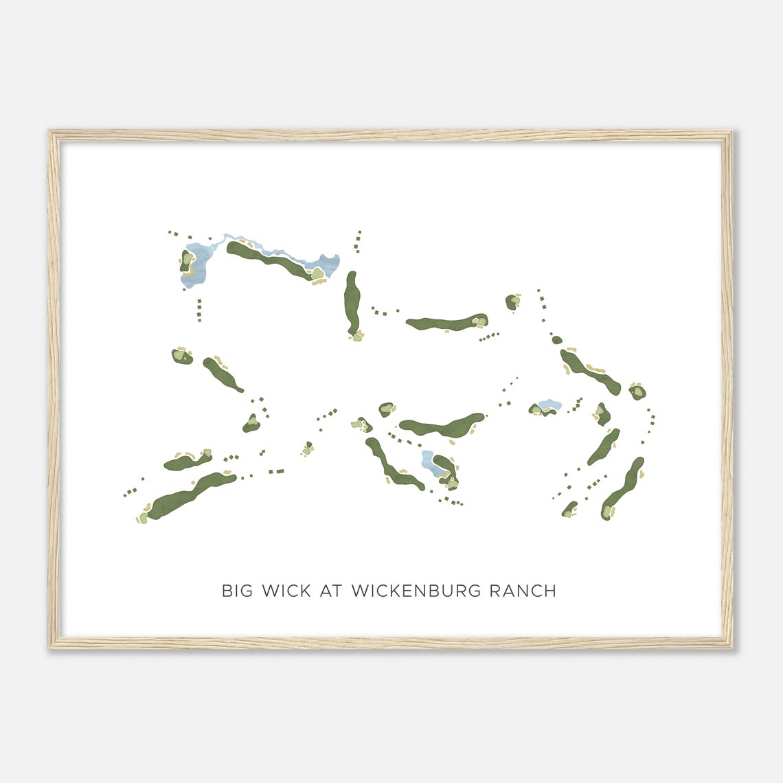 Big Wick at Wickenburg Ranch Minimalist Modern Course Map Poster - Image 2