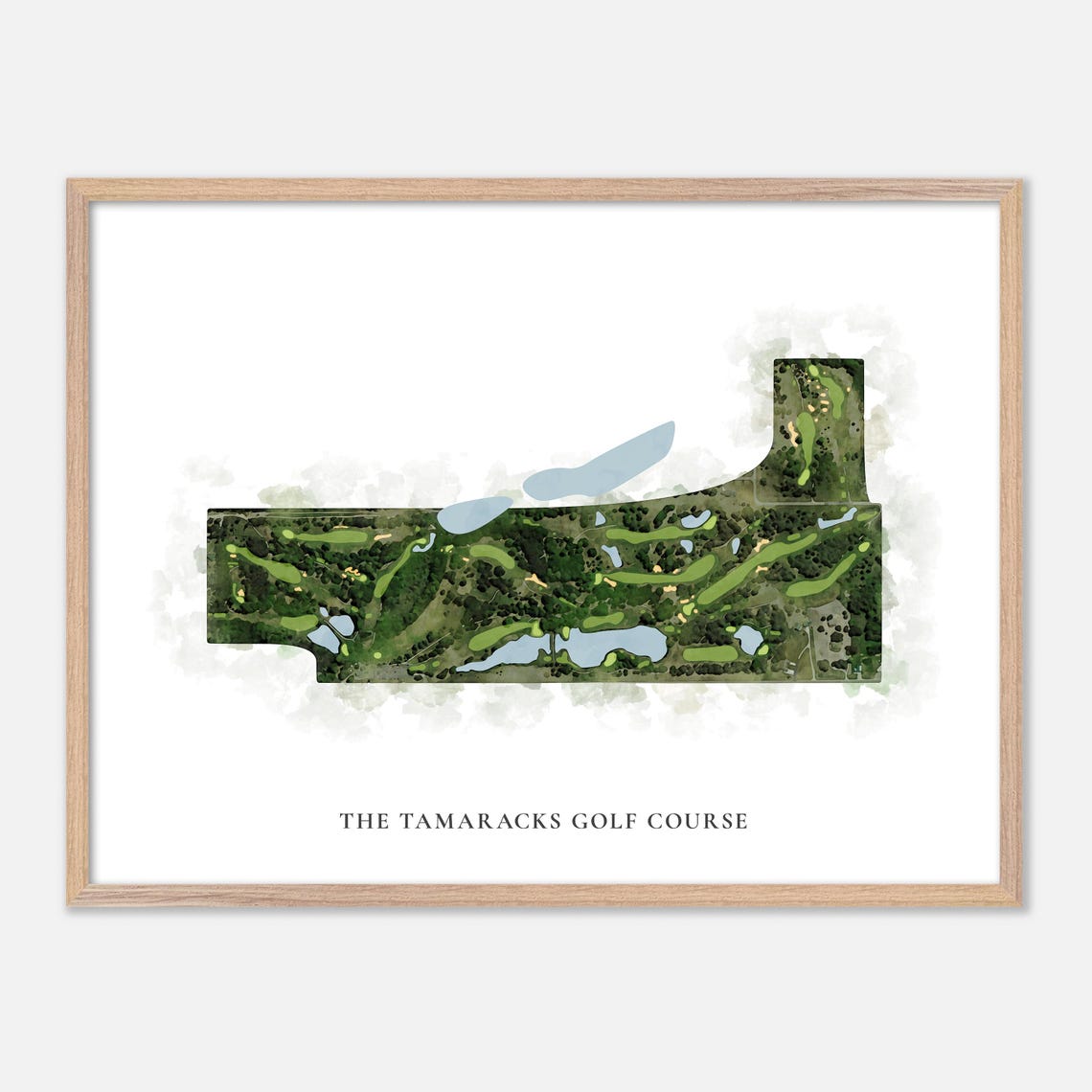 The Tamaracks Golf Course Michigan Classic Watercolor Map Poster