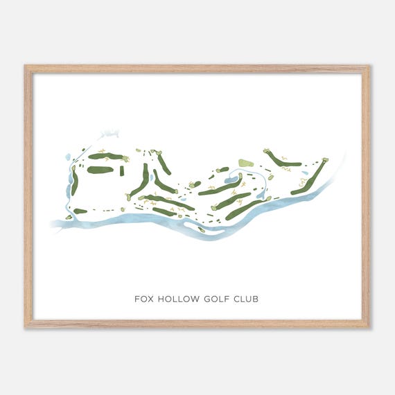 Fox Hollow Golf Club In Saint Michael Minnesota Modern Watercolor Map Golfer Gift Golf Wall Art Golf Poster Print Course Layout