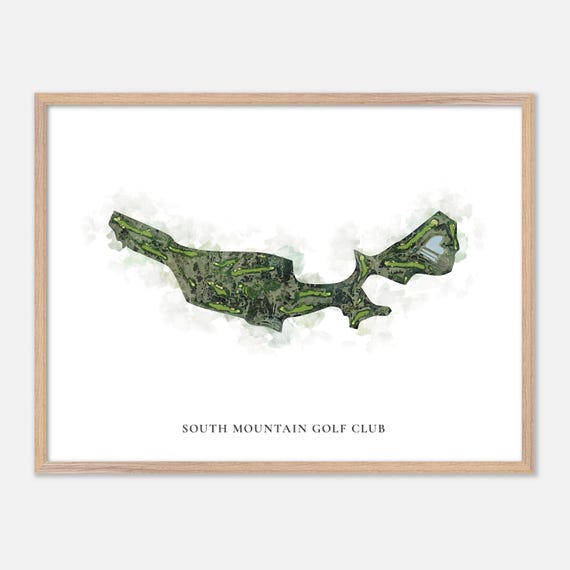 South Mountain Golf Club In Draper Utah Classic Watercolor Map Golfer Gift Golf Wall Art Golf Poster Print Course Layout