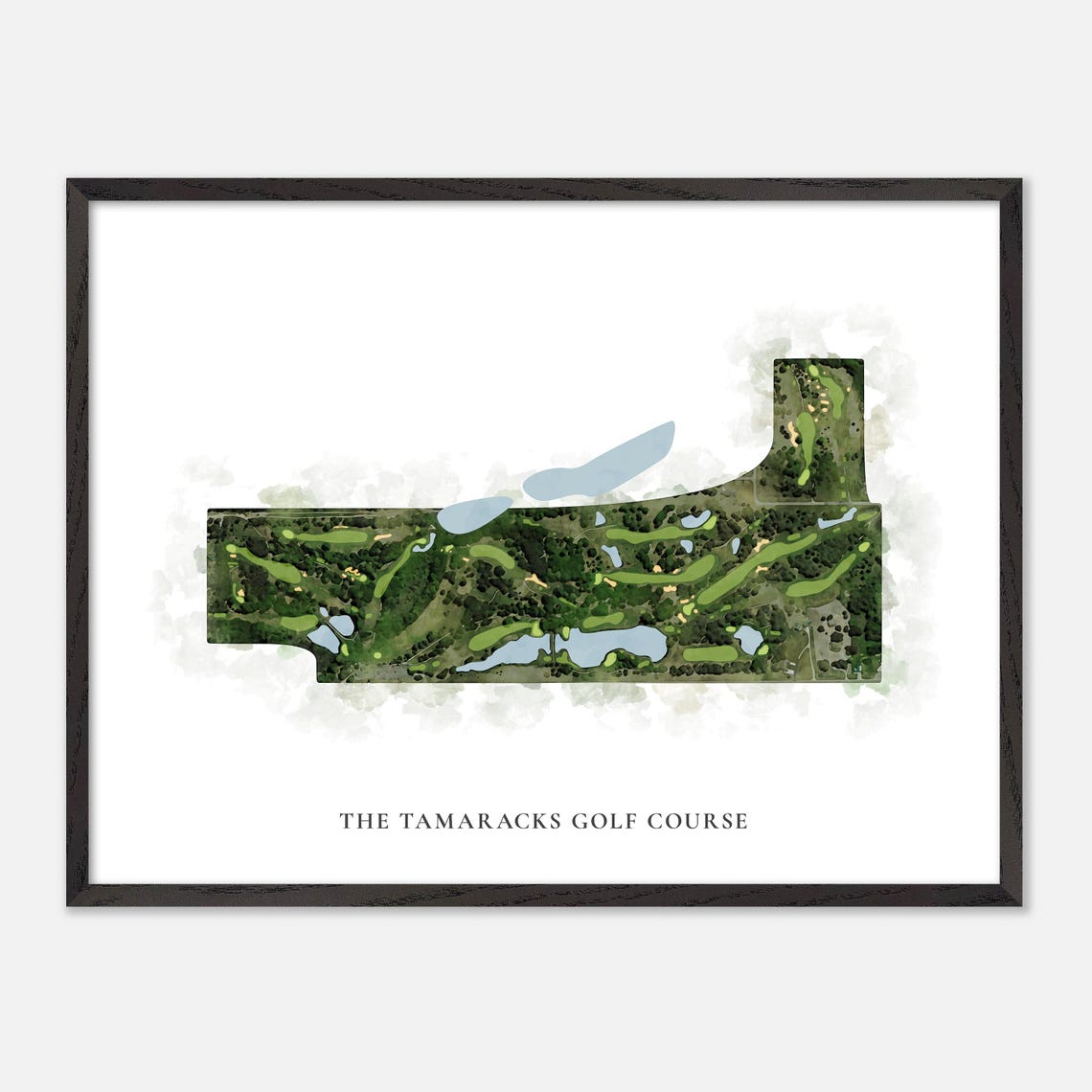 The Tamaracks Golf Course Michigan Classic Watercolor Map Poster - Image 5