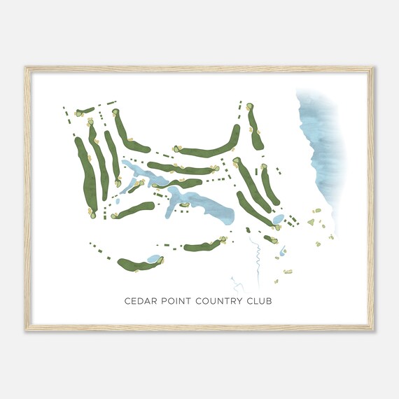 Cedar Point Country Club Virginia Minimalist Golf Map Poster