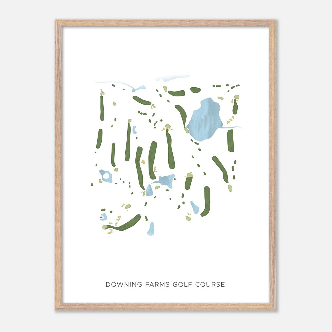 Downing Farms Golf Course Minimalist Map Art Golfer Gift Poster - Image 6