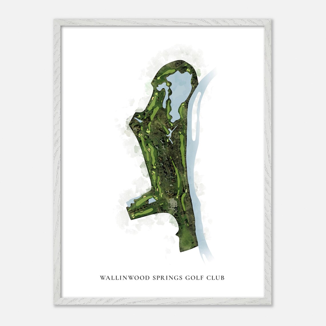 Wallinwood Springs Golf Club Jenison Michigan Classic Watercolor Poster - Image 2
