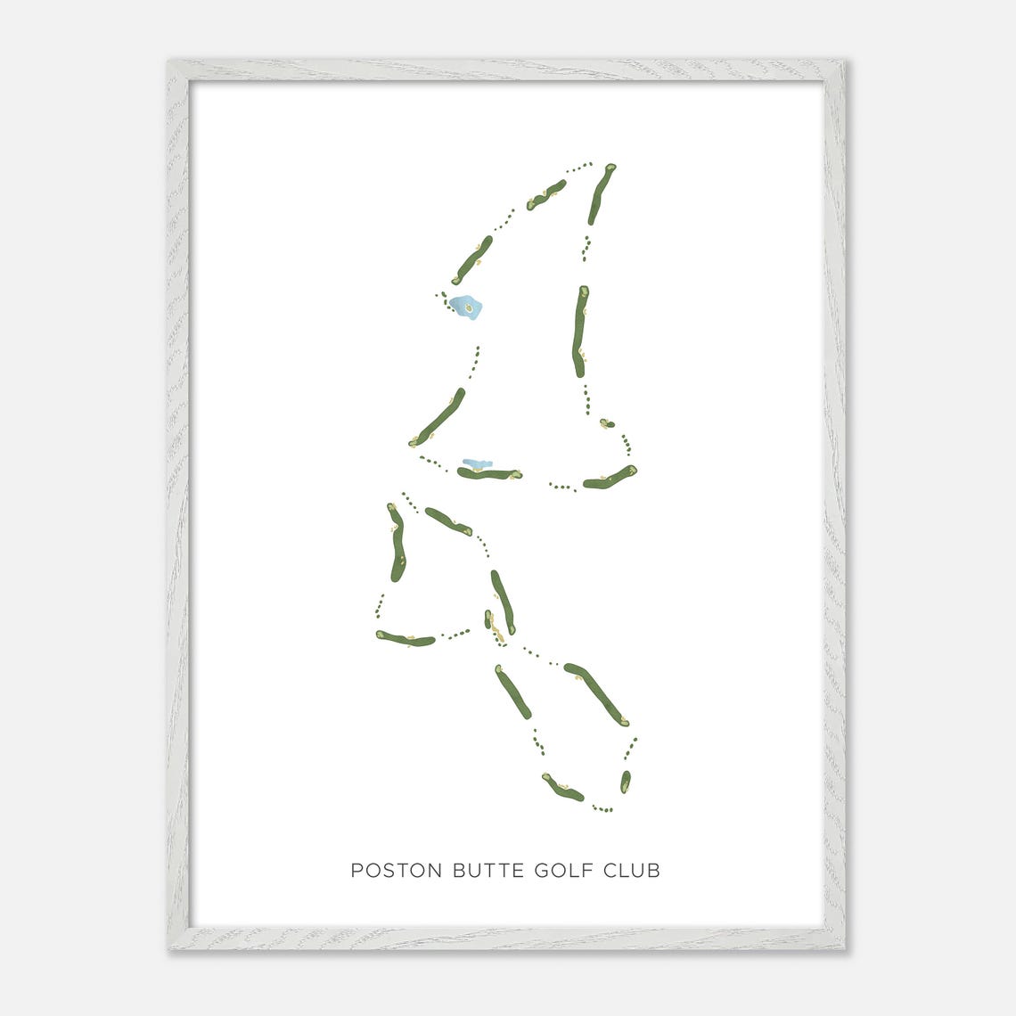 Poston Butte Golf Club Arizona Modern Minimalist Golf Map Poster - Image 2