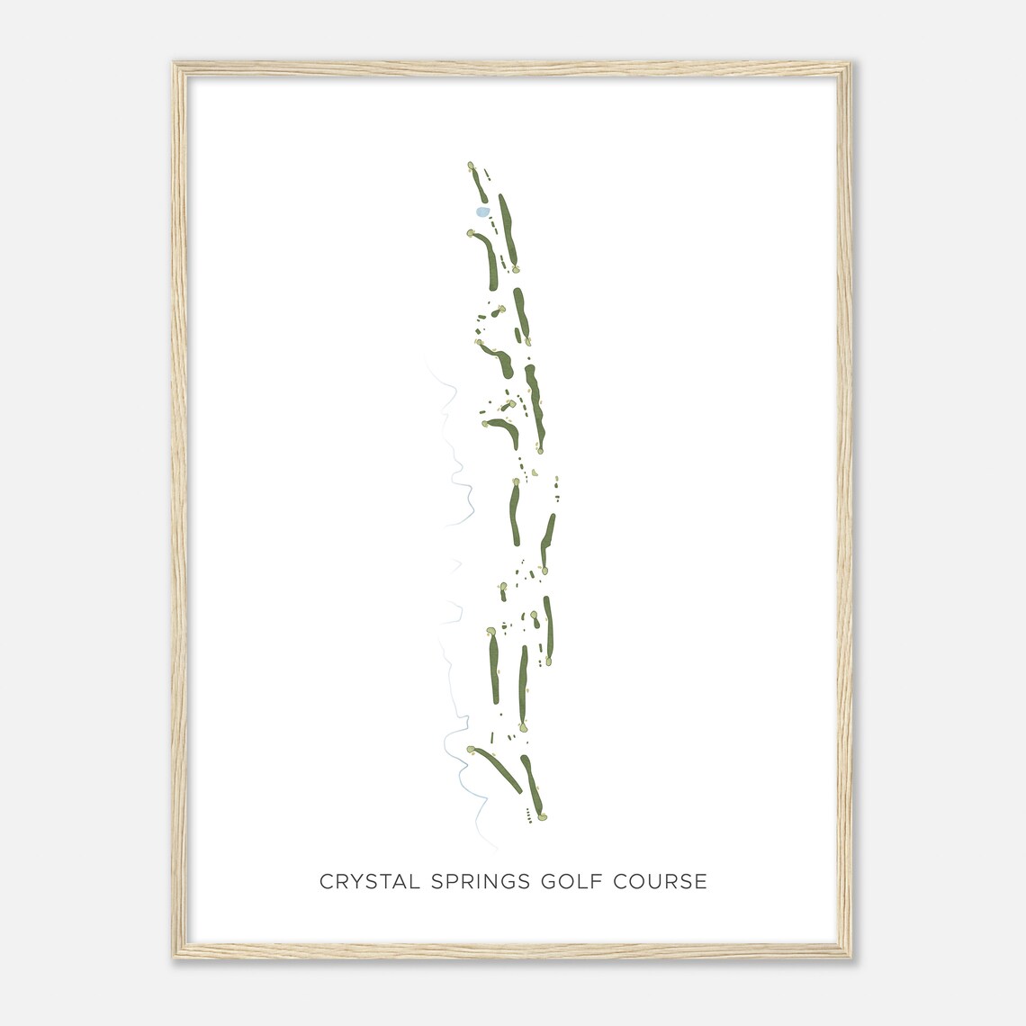 Crystal Springs Golf Course California Modern Watercolor Map Golfer Gift Golf Wall Art Golf Poster Print Course Layout - Image 2