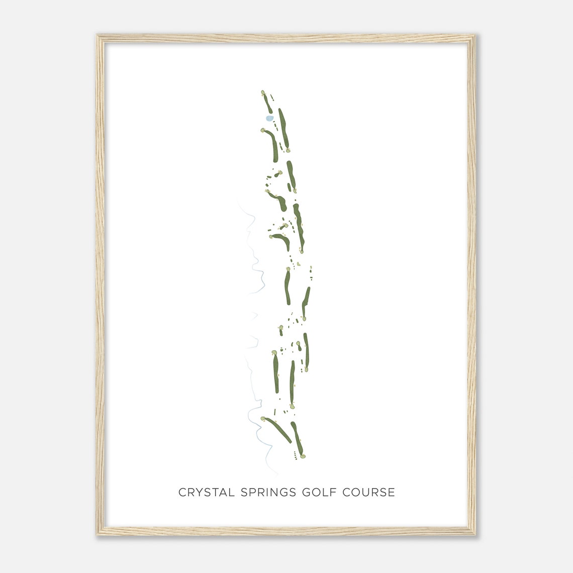 Crystal Springs Golf Course Minimalist Map Fairway Art Sports Poster - Image 2