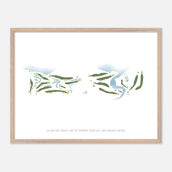 Club De Golf De St Prime Lac Saint Jean Modern Watercolor Map Poster