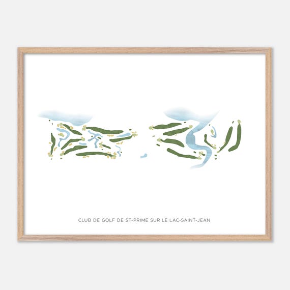 Club De Golf De St Prime Sur Le Lac Saint Jean In Saint Prime Canada Modern Watercolor Map Golfer Gift Golf Wall Art