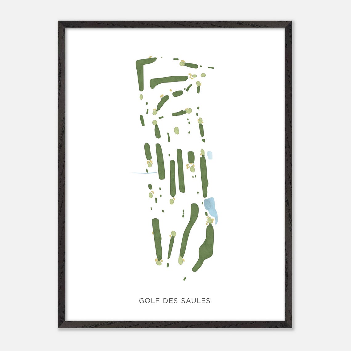 Golf Des Saules Canada Minimalist Watercolor Golf Map Poster - Image 2