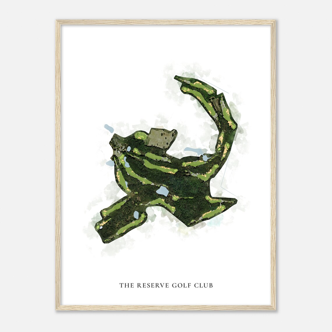 The Reserve Golf Club South Carolina Classic Watercolor Map Golf Poster