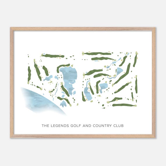 The Legends Golf And Country Club In Sherwood Park Canada Modern Watercolor Map Golfer Gift Golf Wall Art Golf Poster Print