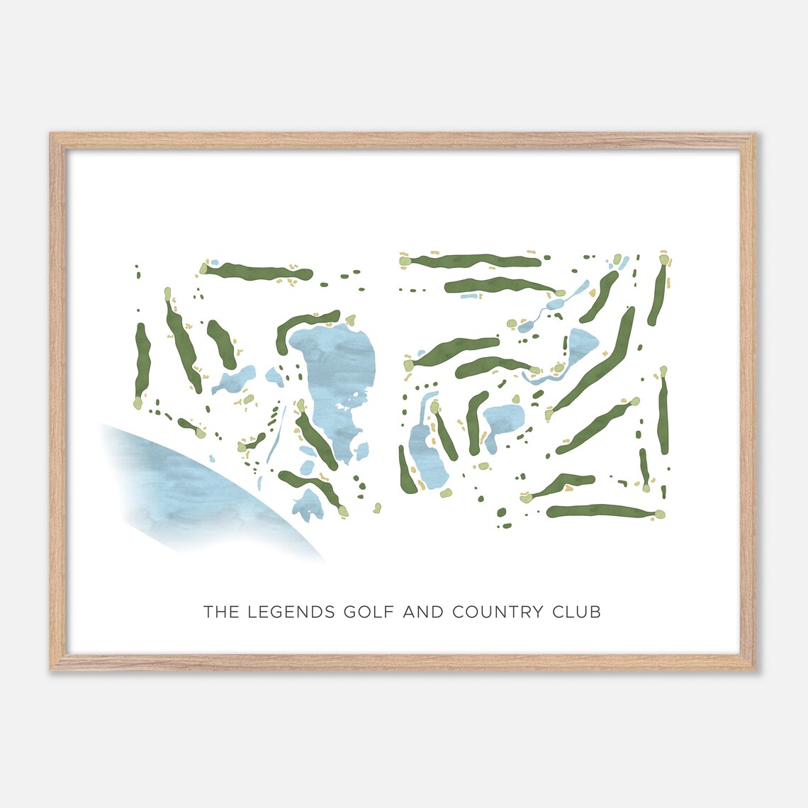 The Legends Golf and Country Club Sherwood Park Canada Modern Watercolor Course Map Poster