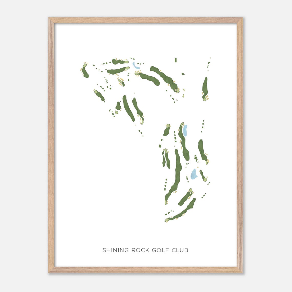 Shining Rock Golf Club Massachusetts Modern Watercolor Map Poster - Image 2