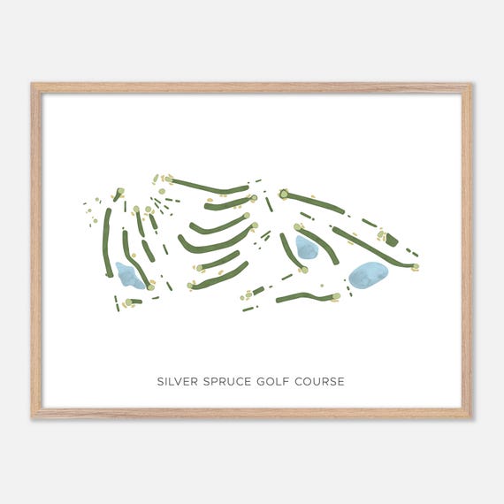 Silver Spruce Golf Course In Colorado Springs Colorado Modern Watercolor Map Golfer Gift Golf Wall Art Golf Poster Print