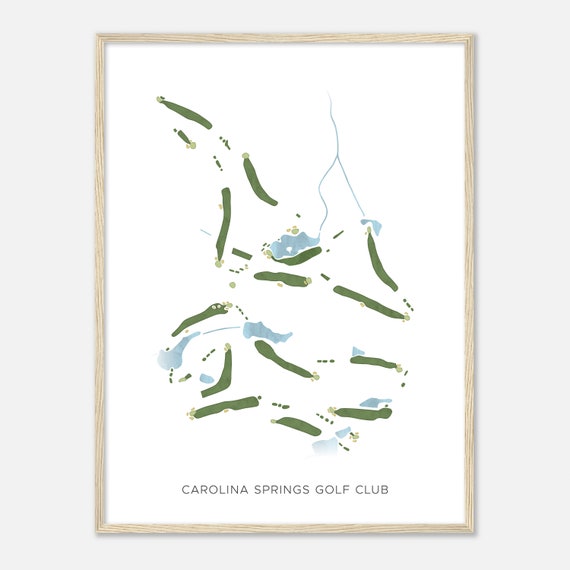 Carolina Springs Golf Club South Carolina Modern Watercolor Map Golfer Gift Golf Wall Art Golf Poster Print Course Layout