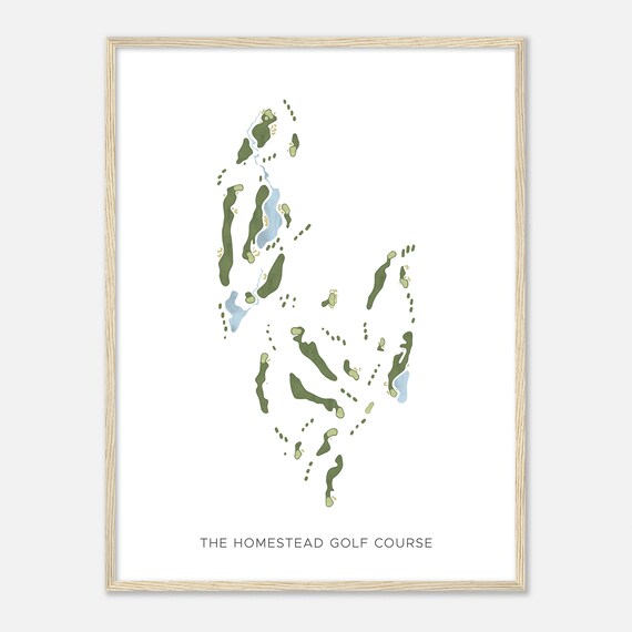 The Homestead Golf Course Colorado Modern Watercolor Map Golfer Gift Golf Wall Art Golf Poster Print Course Layout