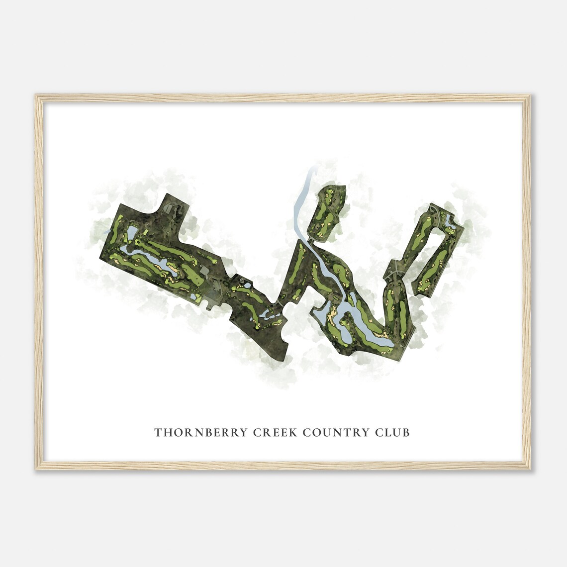 Thornberry Creek Country Club Watercolor Golf Course Map Poster - Image 2