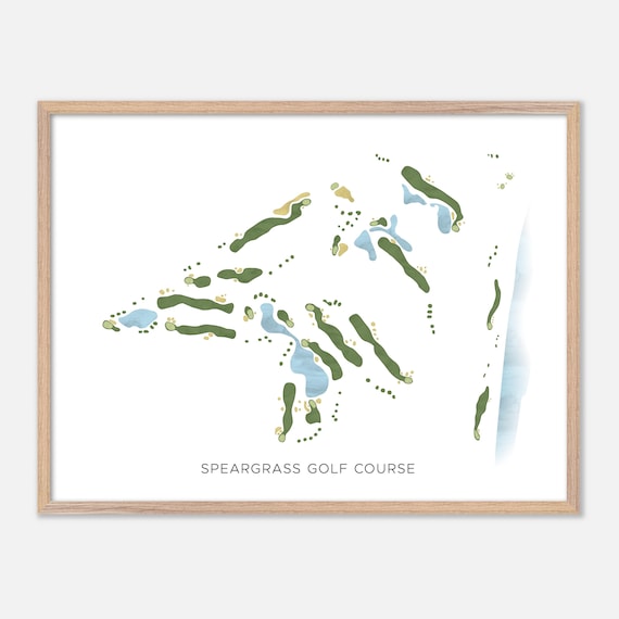 Speargrass Golf Course Canada Modern Minimalist Map Art Poster
