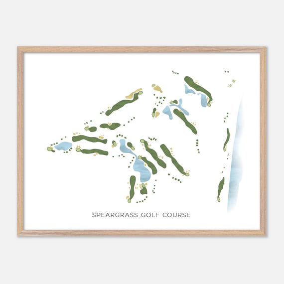Speargrass Golf Course In Carseland Canada Modern Watercolor Map Golfer Gift Golf Wall Art Golf Poster Print Course Layout