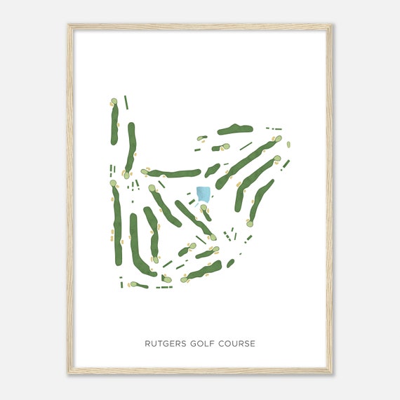 Rutgers Golf Course New Jersey Modern Watercolor Map Golfer Gift Golf Wall Art Golf Poster Print Course Layout