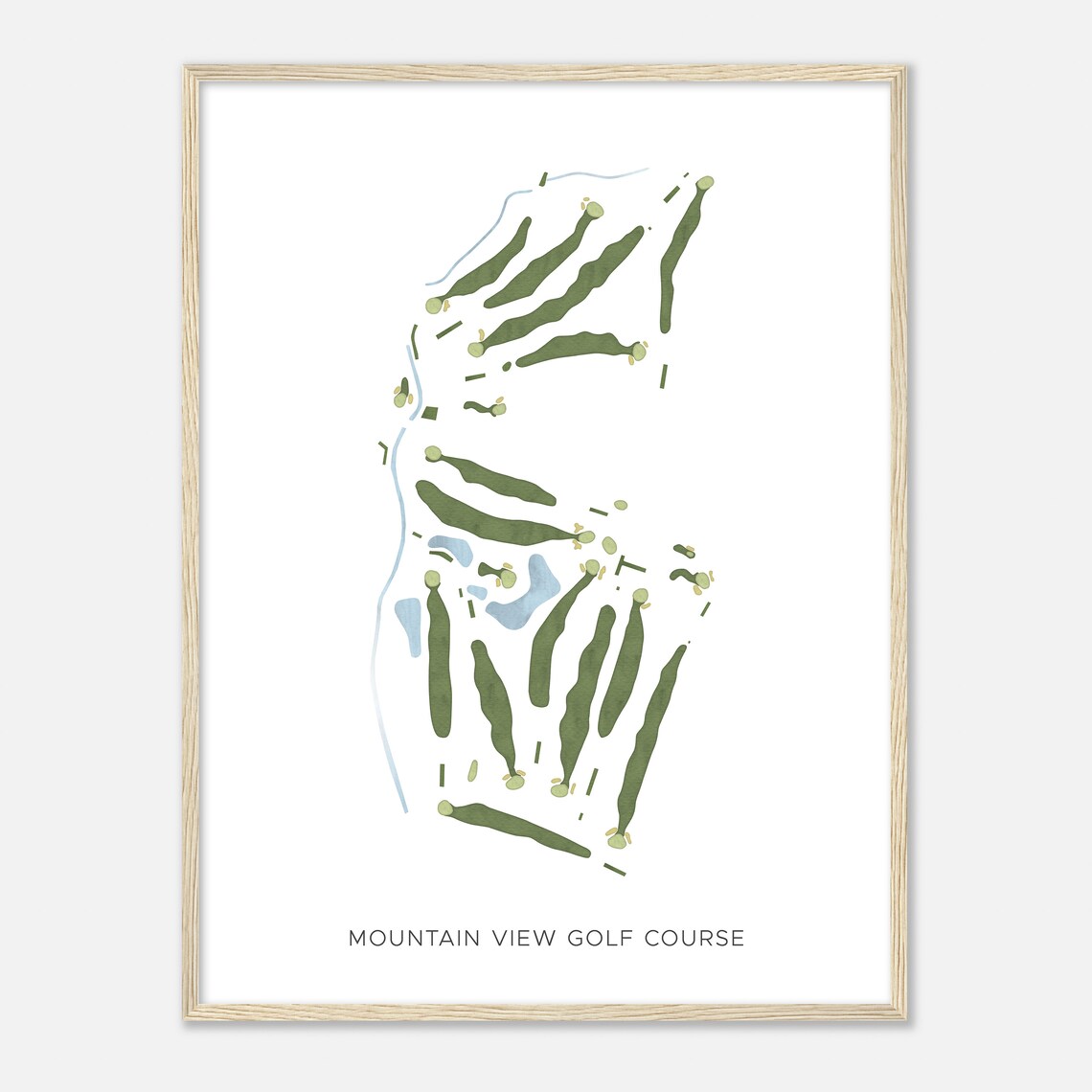 Mountain View Golf Course Utah Modern Watercolor Map Golfer Gift Golf Wall Art Golf Poster Print Course Layout - Image 2