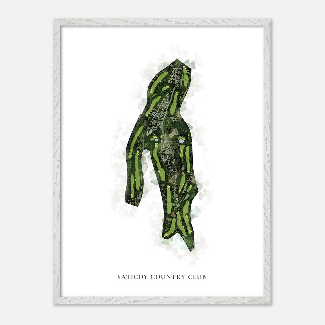 Saticoy Country Club Somis California Classic Watercolor Poster - Image 2