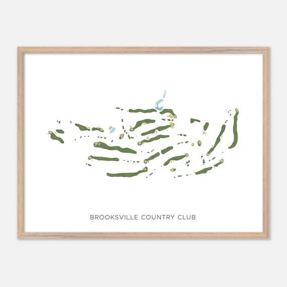 Brooksville Country Club In Brooksville Florida Modern Watercolor Map Golfer Gift Golf Wall Art Golf Poster Print Course Layout