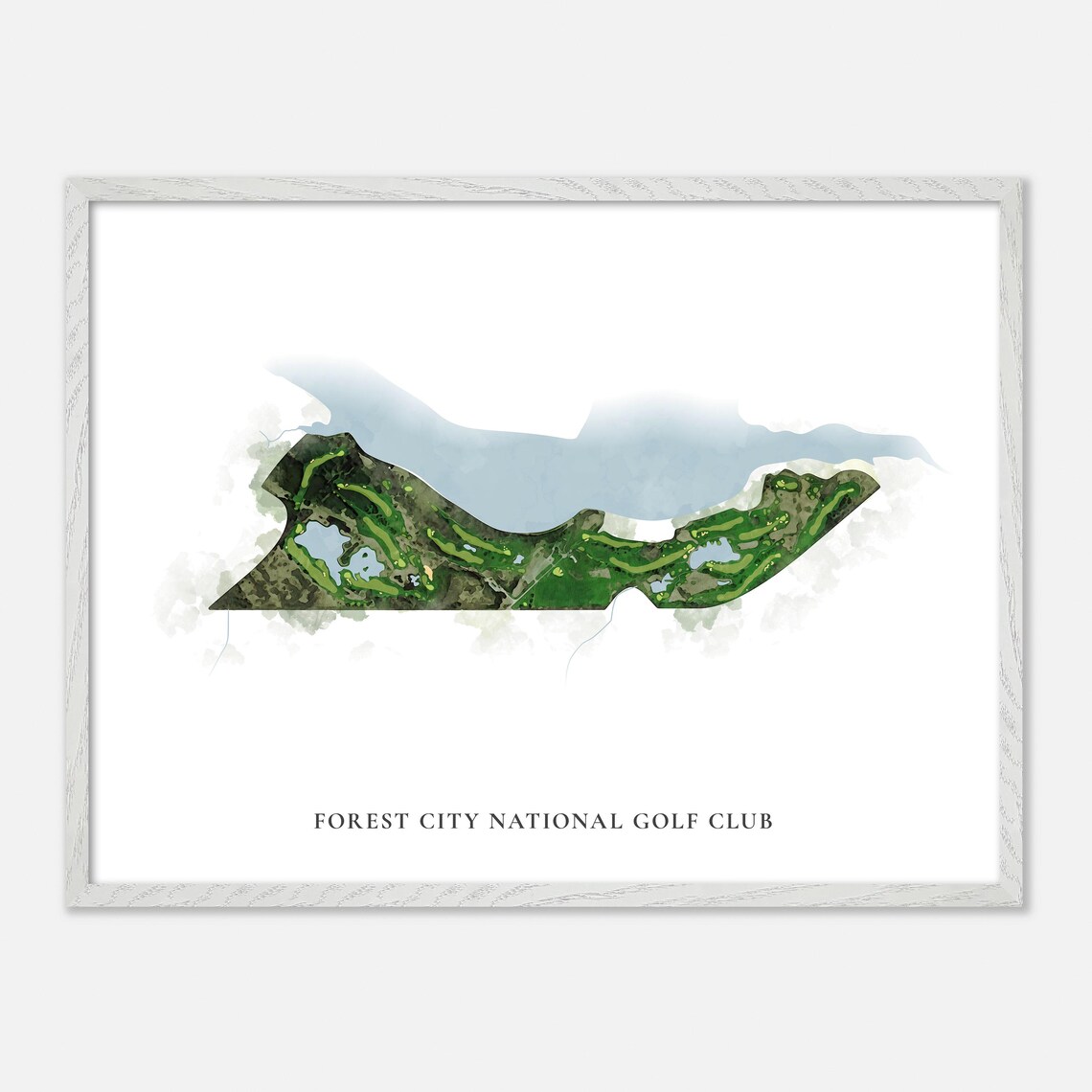 Forest City National Golf Club London Canada Watercolor Map Poster - Image 3