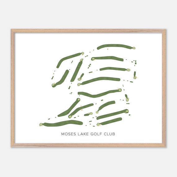 Moses Lake Golf Club In Moses Lake Washington Modern Watercolor Map Golfer Gift Golf Wall Art Golf Poster Print Course Layout