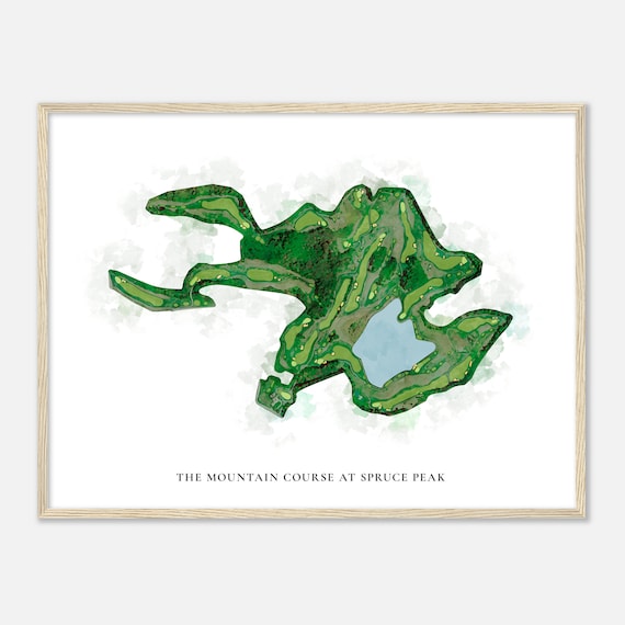 The Mountain Course at Spruce Peak Vermont Classic Watercolor Poster
