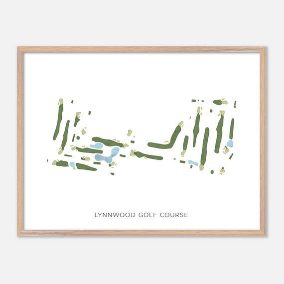 Lynnwood Golf Course In Lynnwood Washington Modern Watercolor Map Golfer Gift Golf Wall Art Golf Poster Print Course Layout