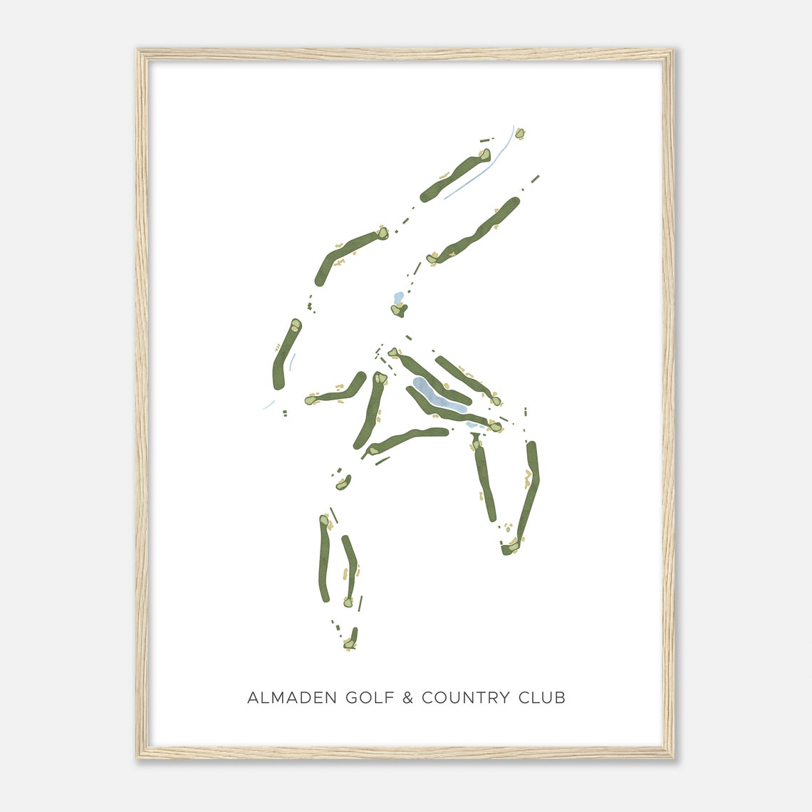 Almaden Golf and Country Club Modern Minimalist Course Poster - Image 2