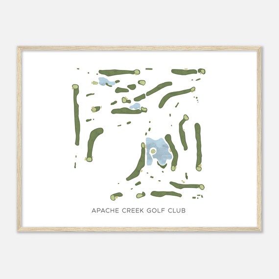 Apache Creek Golf Club Arizona Modern Watercolor Map Golfer Gift Golf Wall Art Golf Poster Print Course Layout