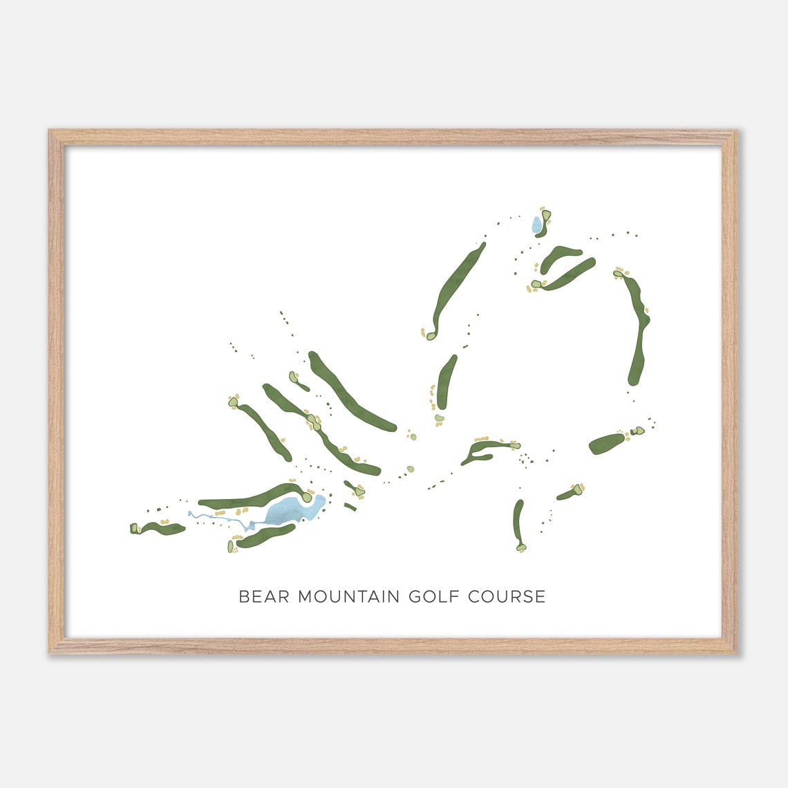 Bear Mountain Golf Course Chelan Washington Watercolor Map Poster